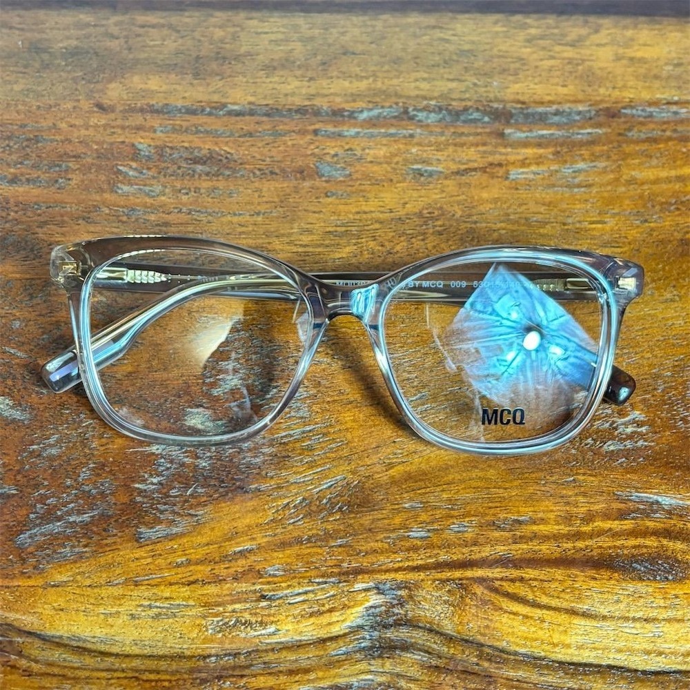 McQ Alexander‎ McQueen Unisex Rectangle Eyeglasses Brown One Size